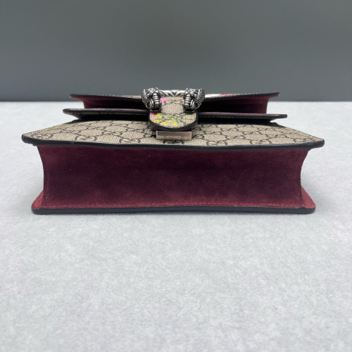 Gucci Flora Mini Dionysus GG Supreme Monogram Beige Pink Red