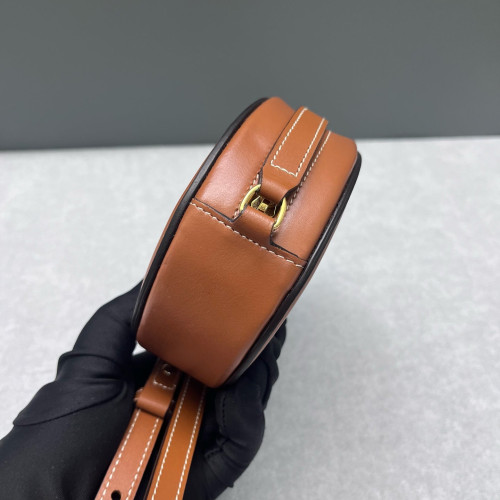 Celine Triomphe Oval Crossbody Bag Smooth Calfskin Tan