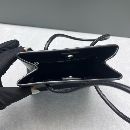 Balenciaga Shoulder Bag Calfskin Black