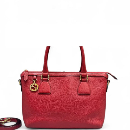 Gucci Charms Two-Way Bag Dollar Calfskin Red