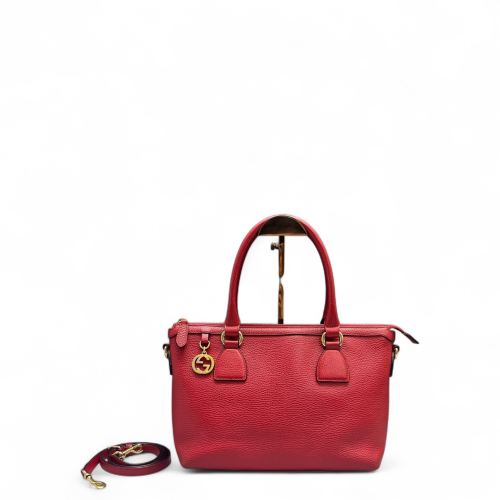 Gucci Charms Two-Way Bag Dollar Calfskin Red