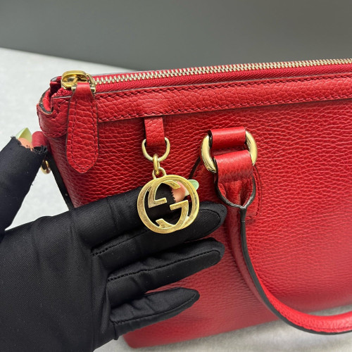 Gucci Charms Two-Way Bag Dollar Calfskin Red