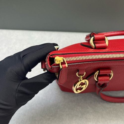 Gucci Charms Two-Way Bag Dollar Calfskin Red
