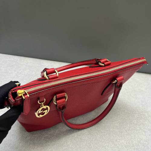 Gucci Charms Two-Way Bag Dollar Calfskin Red