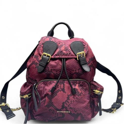 Burberry Large Rucksack Backpack Nylon Pink Black