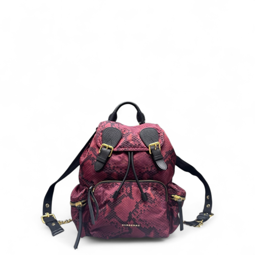Burberry Large Rucksack Backpack Nylon Pink Black