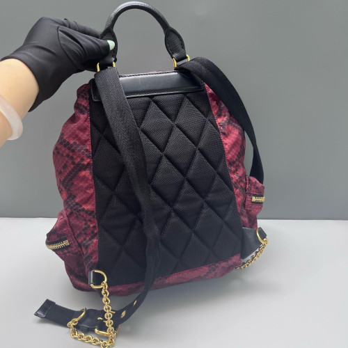Burberry Large Rucksack Backpack Nylon Pink Black