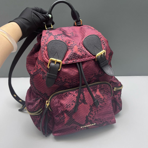Burberry Large Rucksack Backpack Nylon Pink Black