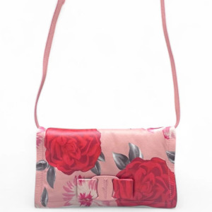 Salvatore Ferragamo Vara Bow Crossbody Bag Soft Calfskin Pink Red Beige Salvatore Ferragamo Vara Bow Crossbody Bag Soft Calfskin Pink Red Beige