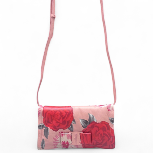 Salvatore Ferragamo Vara Bow Crossbody Bag Soft Calfskin Pink Red Beige