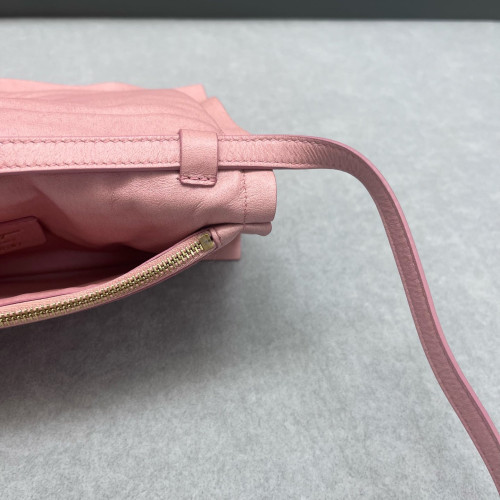 Salvatore Ferragamo Vara Bow Crossbody Bag Soft Calfskin Pink Red Beige