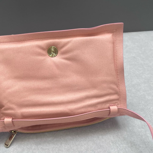 Salvatore Ferragamo Vara Bow Crossbody Bag Soft Calfskin Pink Red Beige