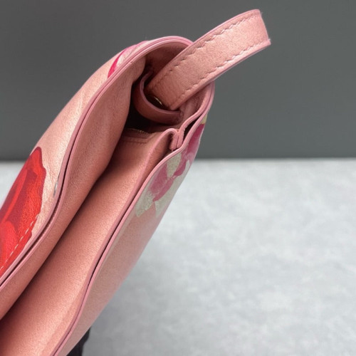 Salvatore Ferragamo Vara Bow Crossbody Bag Soft Calfskin Pink Red Beige