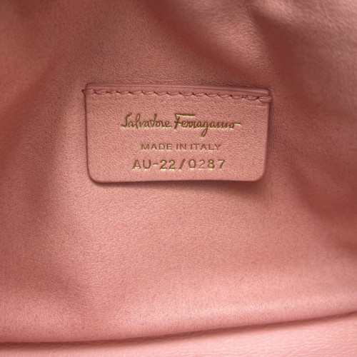 Salvatore Ferragamo Vara Bow Crossbody Bag Soft Calfskin Pink Red Beige