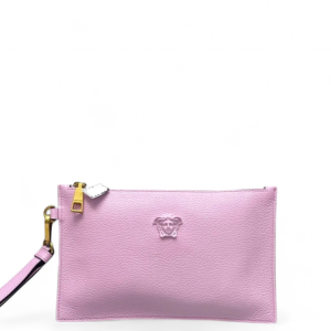Versace Clutch Grained Calfskin Pink