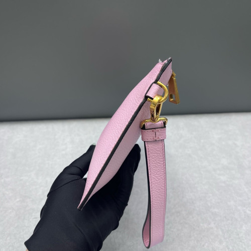 Versace Clutch Grained Calfskin Pink
