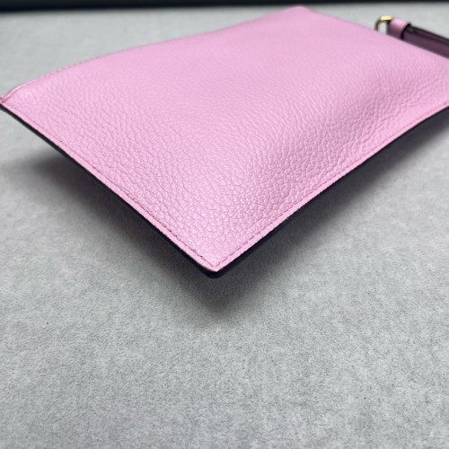 Versace Clutch Grained Calfskin Pink