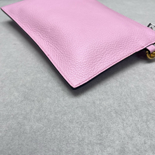 Versace Clutch Grained Calfskin Pink