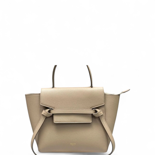 Celine Nano Belt Bag Grained Calfskin Beige