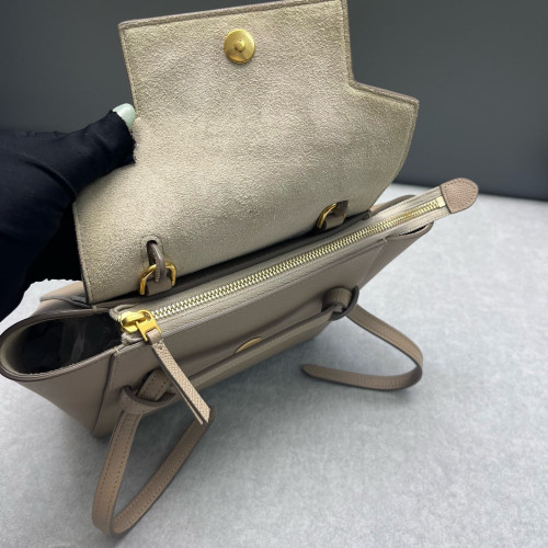 Celine Nano Belt Bag Grained Calfskin Beige