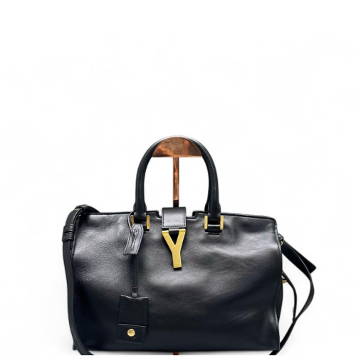 Yves Saint Laurent Small Cabas Chyc Calfskin Black