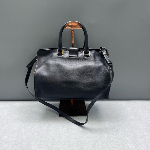Yves Saint Laurent Small Cabas Chyc Calfskin Black