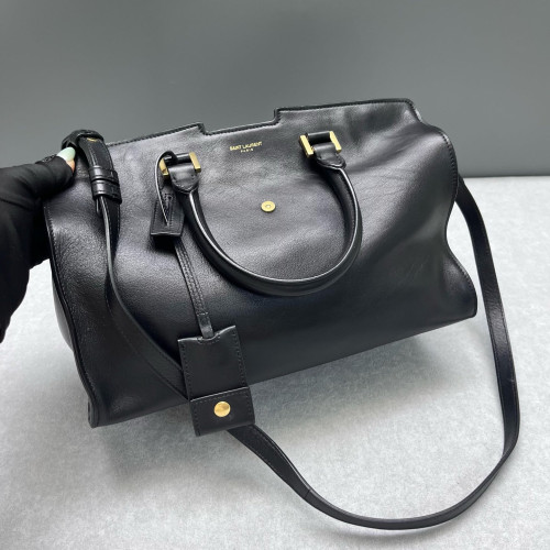 Yves Saint Laurent Small Cabas Chyc Calfskin Black