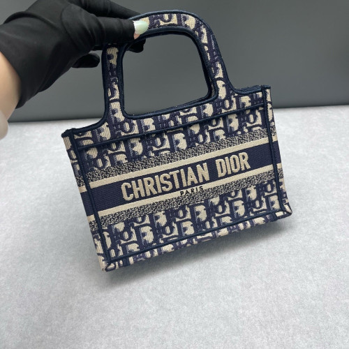 Dior Mini Book Tote Oblique Blue