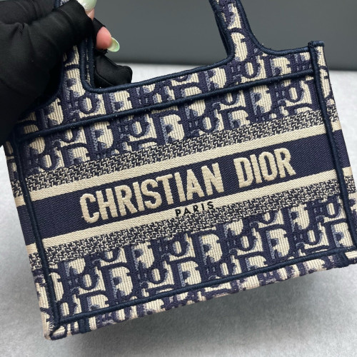 Dior Mini Book Tote Oblique Blue