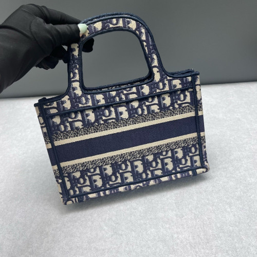 Dior Mini Book Tote Oblique Blue