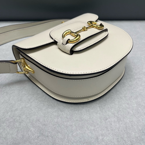 Gucci Mini Horsebit 1955 Calfskin White