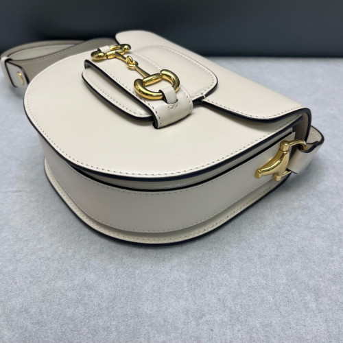 Gucci Mini Horsebit 1955 Calfskin White