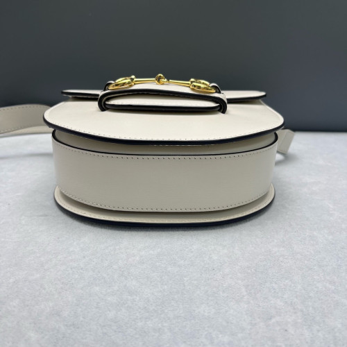 Gucci Mini Horsebit 1955 Calfskin White