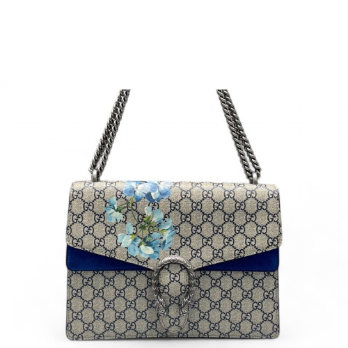 Gucci Dionysus GG Supreme Monogram Blooms Beige Blue