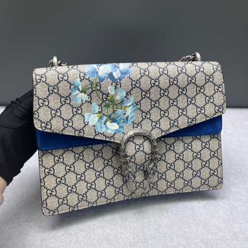 Gucci Dionysus GG Supreme Monogram Blooms Beige Blue