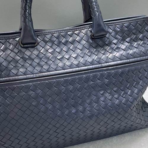 Bottega Veneta Intrecciato Briefcase Standard Lambskin Maxi Intrecciato Blue