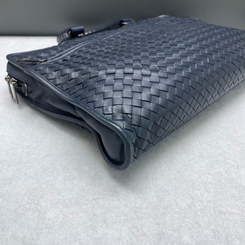 Bottega Veneta Intrecciato Briefcase Standard Lambskin Maxi Intrecciato Blue