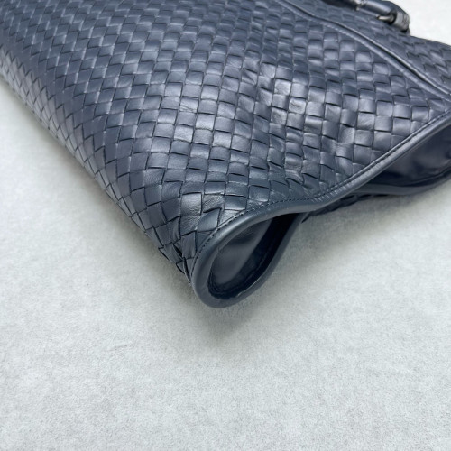 Bottega Veneta Intrecciato Briefcase Standard Lambskin Maxi Intrecciato Blue
