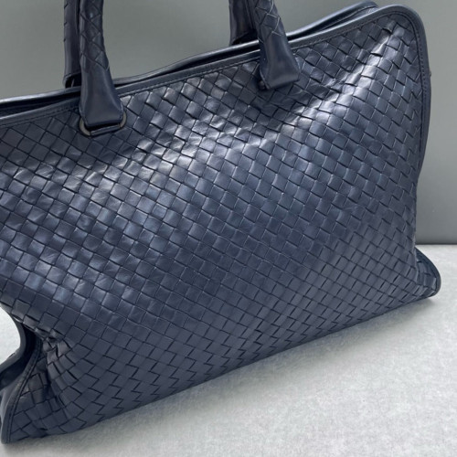 Bottega Veneta Intrecciato Briefcase Standard Lambskin Maxi Intrecciato Blue