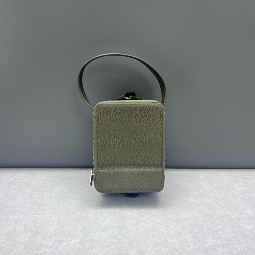 Valextra Box Bag Calfskin Green