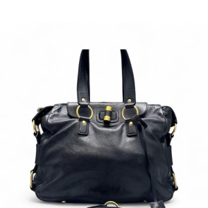 Yves Saint Laurent Two-Way Bag Calfskin Black