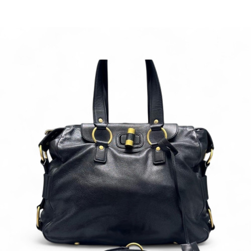 Yves Saint Laurent Two-Way Bag Calfskin Black