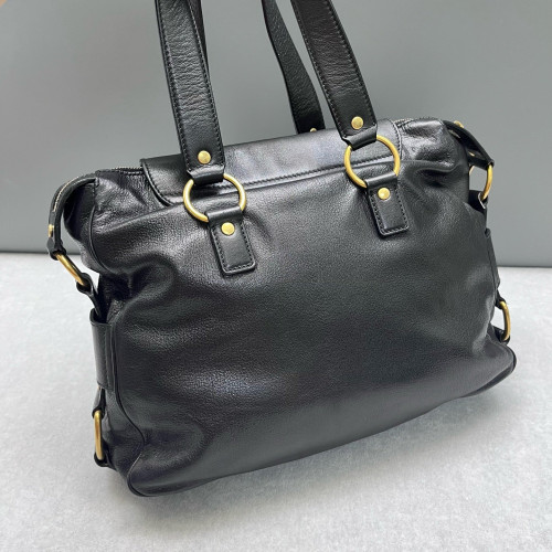 Yves Saint Laurent Two-Way Bag Calfskin Black