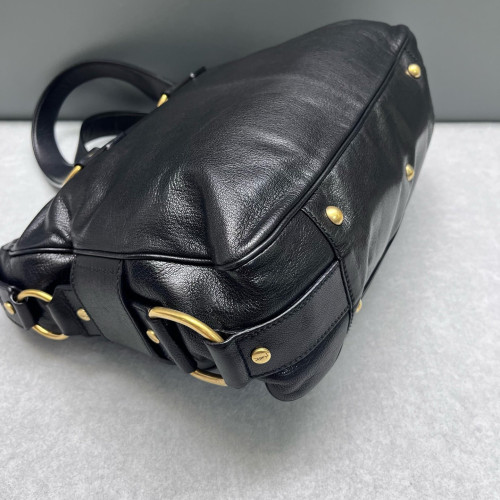 Yves Saint Laurent Two-Way Bag Calfskin Black