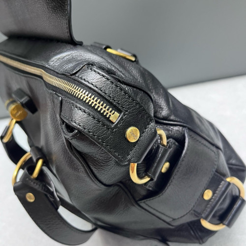Yves Saint Laurent Two-Way Bag Calfskin Black