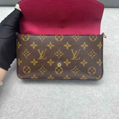 Louis Vuitton Pochette Felicie Chain Wallet Monogram Brown
