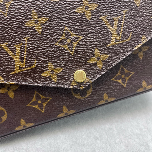 Louis Vuitton Pochette Felicie Chain Wallet Monogram Brown