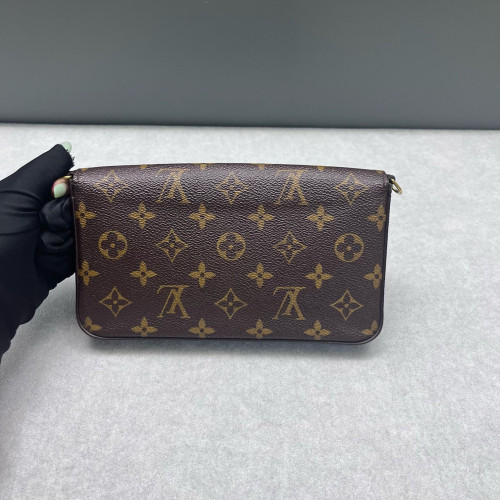 Louis Vuitton Pochette Felicie Chain Wallet Monogram Brown