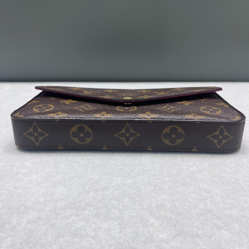 Louis Vuitton Pochette Felicie Chain Wallet Monogram Brown