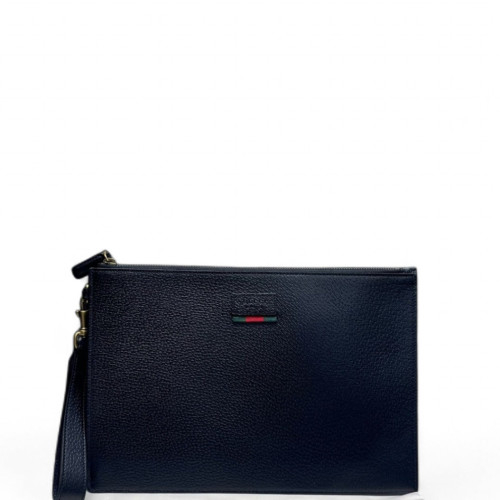 Gucci Clutch Grained Calfskin Black